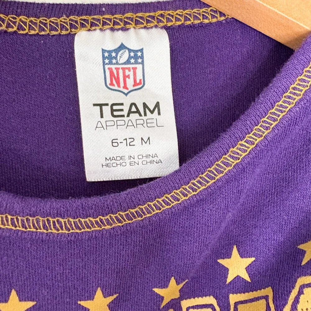 Baltimore Ravens Baby Onesie Bodysuit –‎ Size 6–12 Months